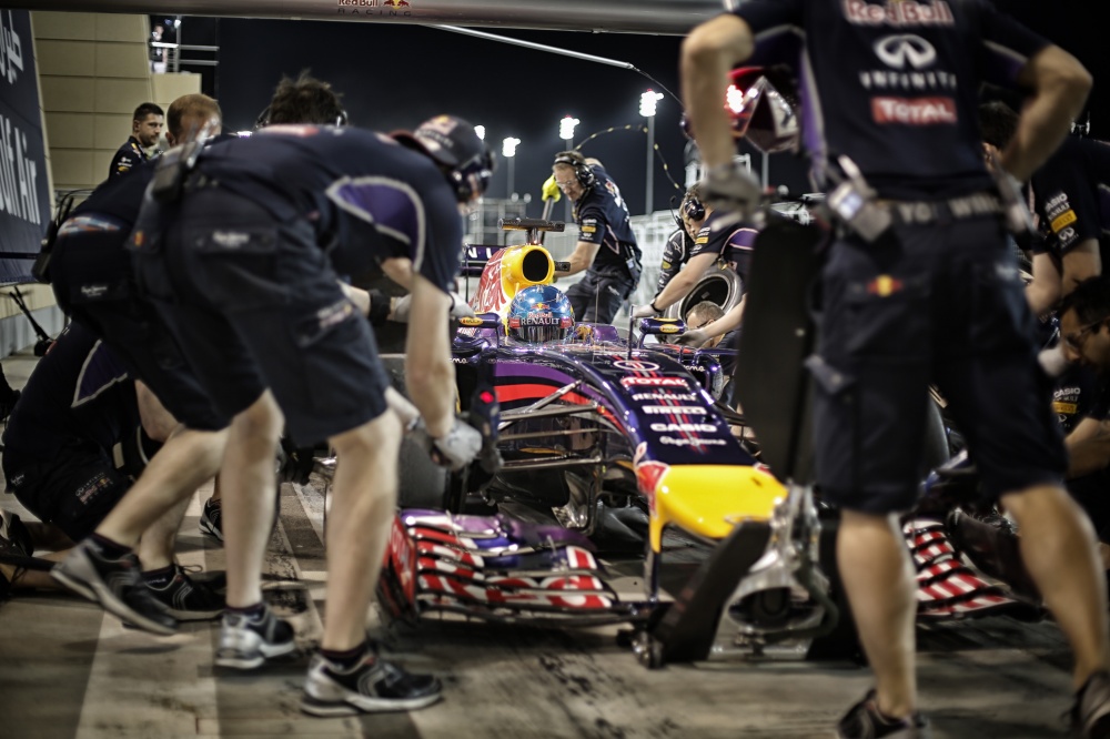 Photo: Formel 1, 2014, Bahrain, Vettel