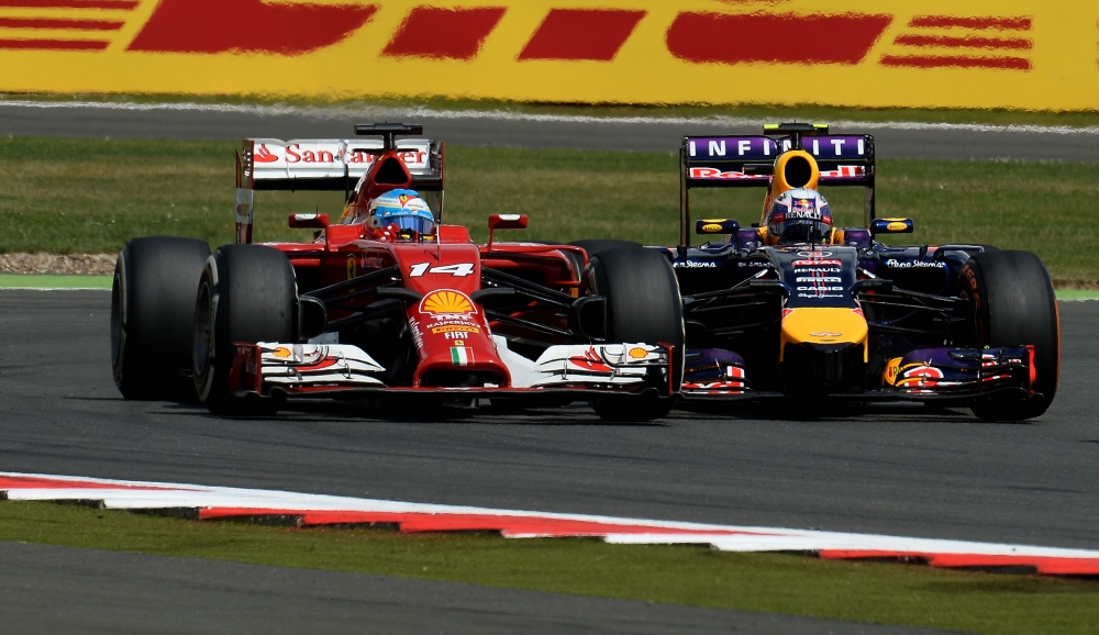 Photo: Formel 1, 2014, Silverstone, Alonso, Ricciardo