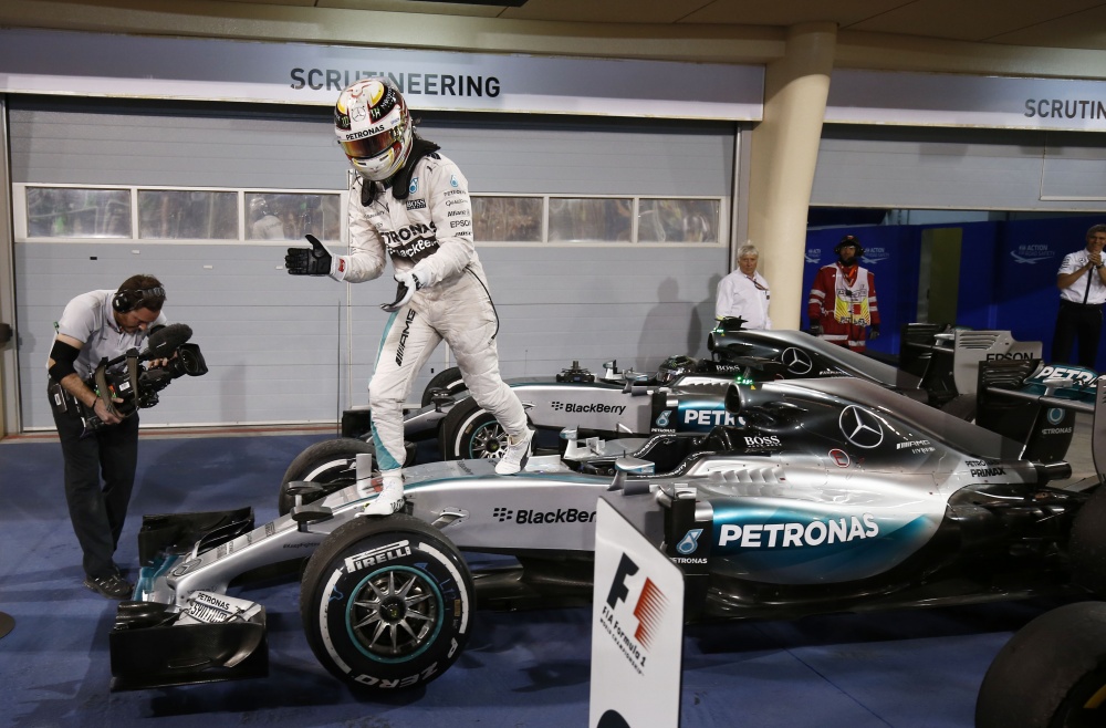Photo: Formel 1, 2015, Bahrain, Hamilton