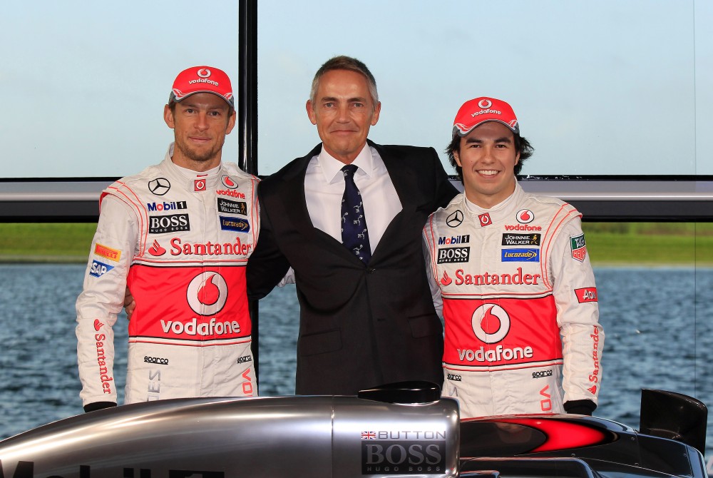 Photo: McLaren, Whitmarsh, Button, Perez