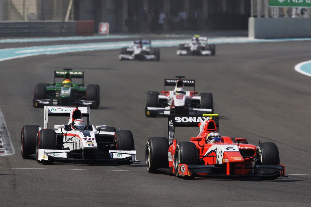 Photo: GP2, 2013, AbuDhabi, Evans, Coletti