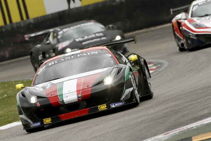 Photo: Niek HommersonLouis MachielsAndrea Bertolini - AF Corse - Ferrari 458 Italia GT3