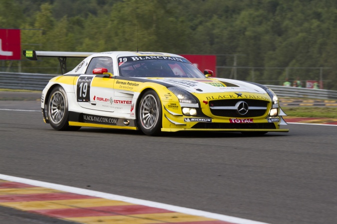 Photo: Manuel MetzgerKenneth HeyerStephan Rösler - Team Black Falcon - Mercedes SLS AMG GT3