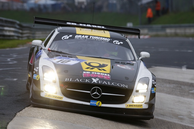 Photo: Andrii LebedAndreas SimonsenDennis RostekHarald Proczyk - Team Black Falcon - Mercedes SLS AMG GT3