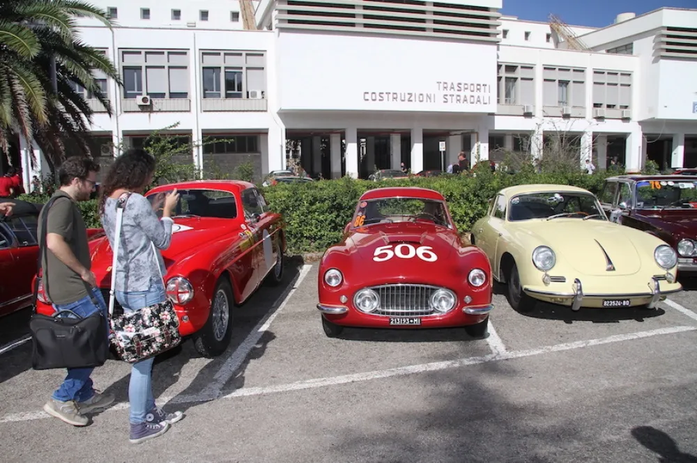 Scrutineering Fiat 8V, 13th in 1955 Targa Florio