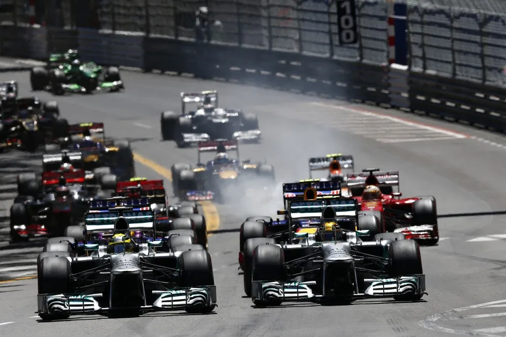 Start of the Monaco GP 2013