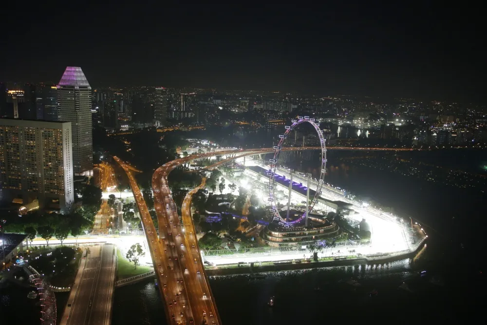 Unique: the Grand Prix at the Marina Bay area of Singapore