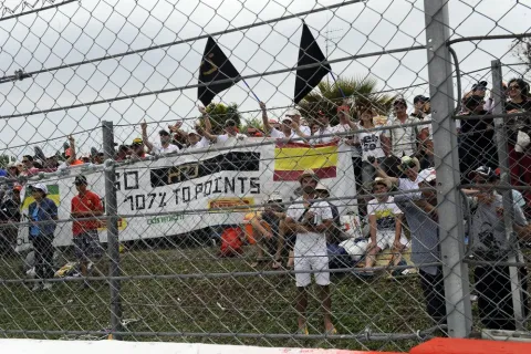 Fans of HRT at Barcelona 2012.