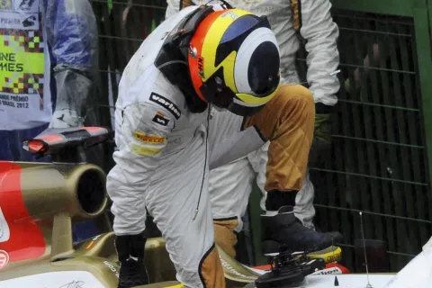 Pedro de la Rosa gets out - after the probably last race with HRT.