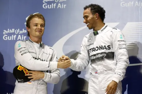 The Dominators offered a great show: Nico Rosberg and Lewis Hamilton after the race