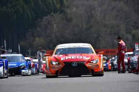 On pole: The Lexus of Yuji Kunimoto and Kazuya Oshima