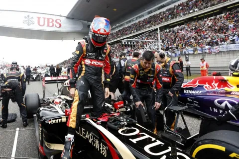 Ray of hope at Lotus: Grosjean made it into the Top 10 in qualifying
