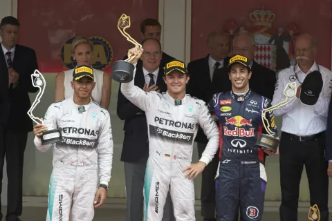 Mixed joy on the royal box: Rosberg ahead of Hamilton and Ricciardo
