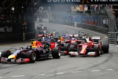 Start of the Monaco GP 2014
