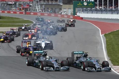 Start to the Canadian GP 2014