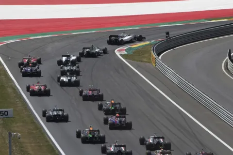 Start of the Austrian GP 2014