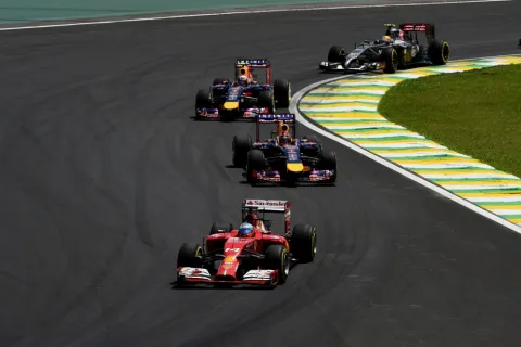 Both RedBull in Sandwich between Ferrari and Sauber