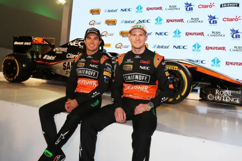 2015 again at Force India: Nico Hulkenberg and Sergio Perez