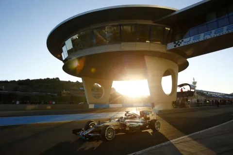 Nico Rosberg in the new Silver Arrow