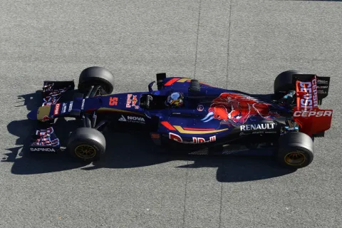 First run for Carlos Sainz Jr. in the Toro Rosso