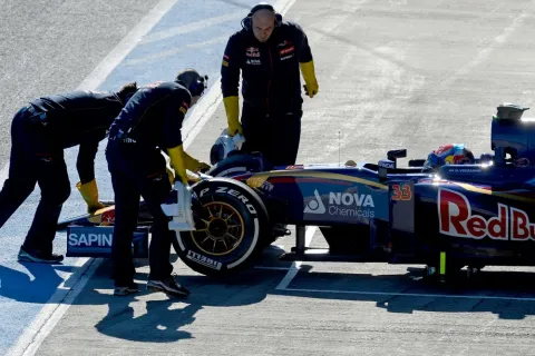 Max Verstappen in the first tests