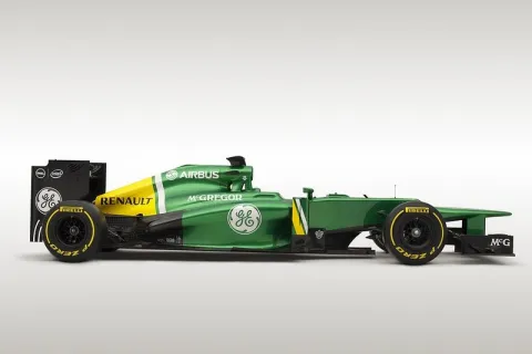 Side view of the new Caterham CT03