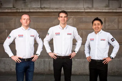 Three Nissan Drivers: Olivier Pla, Harry Tincknell and Tsugio Matsuda