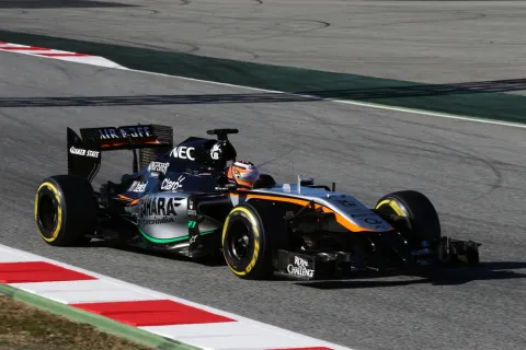Delay: Force India was still testing with the old car