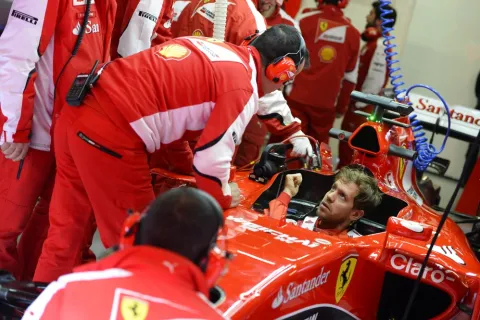Sebastian Vettel is preparing for his first GP for Ferrari
