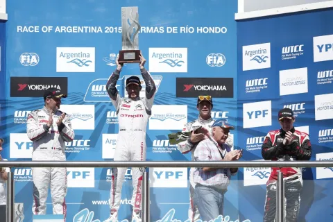 Three Citroen driver on the podium of Race 1