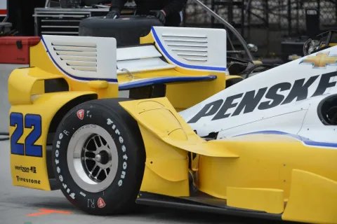 Rear part of Simon Pagenaud's Penske Dallara-Chevrolet