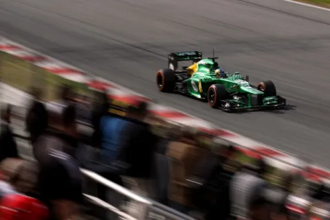Some fans watching the test sessions: Here Charles Pic, Caterham