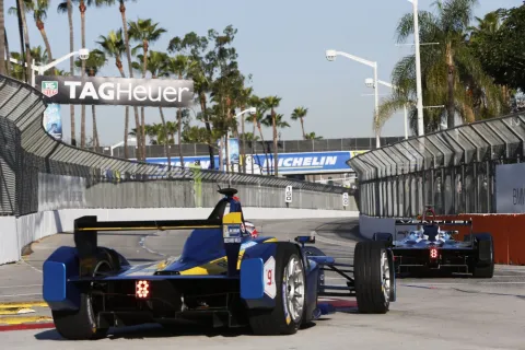 Sebastian Buemi follows Nick Heidfeld