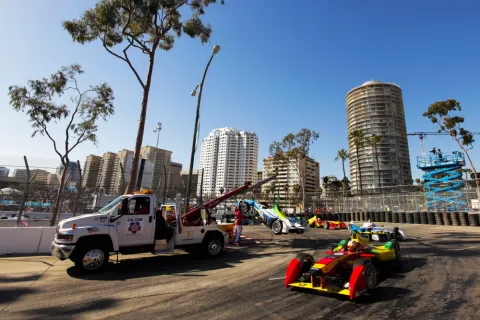 Jarno Trulli's race ended in the hairpin