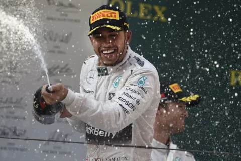 Lewis Hamilton wins ahead of teammate Nico Rosberg