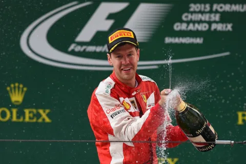 3rd place: Sebastian Vettel on the podium again