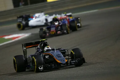 Sergio Perez on his way to 8th place