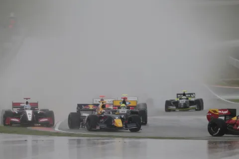 Heavy rain during the race on Sunday
