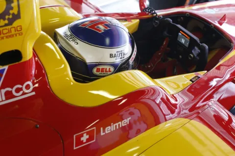 Well-known helmet at Racing Engineering: Fabio Leimer, 10.