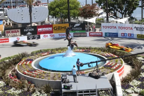 41/5000 The famous fountain of Long Beach