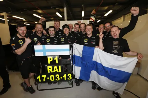 First winner of the 2013 Formula 1 season: Kimi Räikkönen