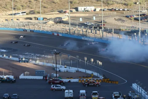 Mass crash in turn 1: After a spin of Aleshin, for some pilots is end of work
