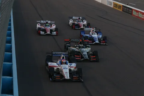 Fights in the midfield at the Phoenix GP 2017