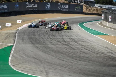 Start of race 1 at Laguna Seca