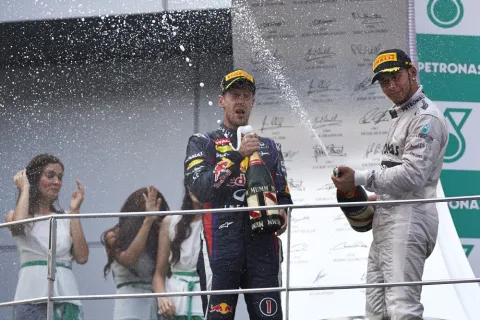Mark Webber is already gone - subdued joy on the podium