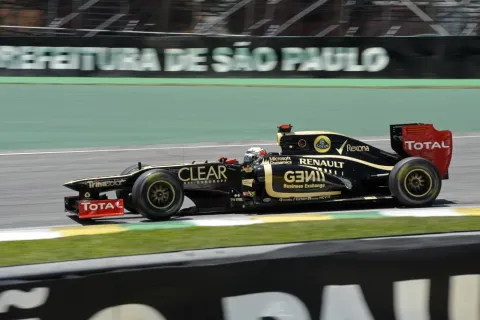 Kimi Raikkonen was in front of a locked gate during the race - but still retained his third place in the world championship.