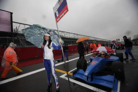 An umbrella was badly needed on Sunday