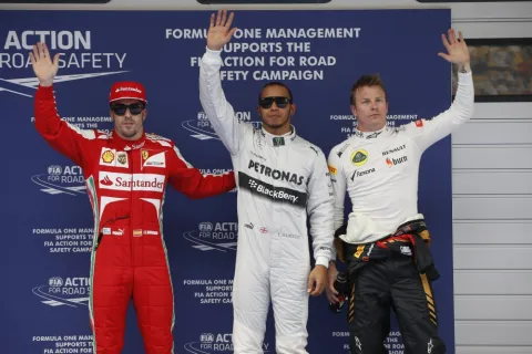 The podium: China GP 2013