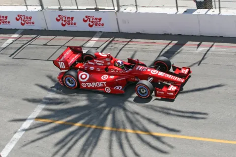 He took pole and got position 4 in the race: Dario Franchitti