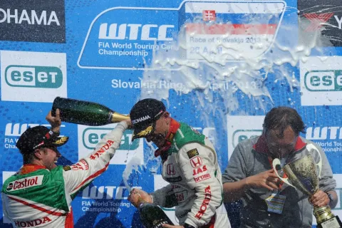 Gabriele Tarquini: First win with Honda Civic